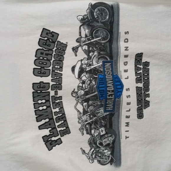 Harley-Davidson White Long Sleeve Pocket Tee Men’s Medium - Picture 3 of 6